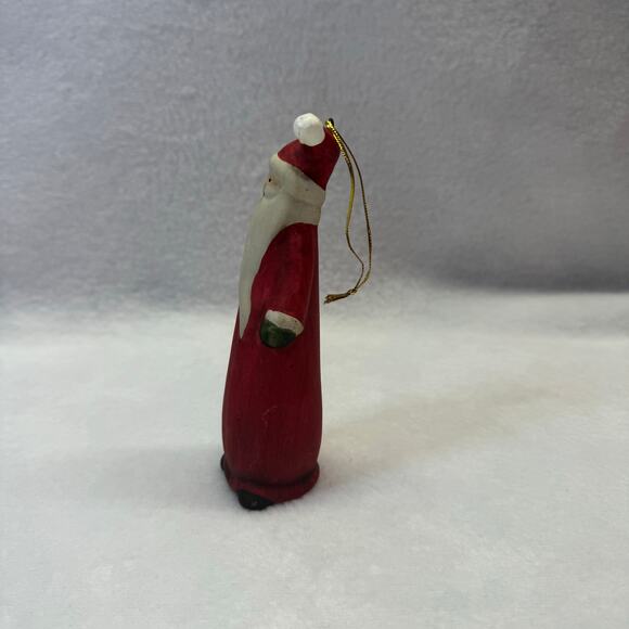 Vintage Hand Paint Santa Christmas Tree Ornament-Handmade Decor-Unique-good - Picture 9 of 9